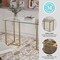 Martha Stewart 23.5 in. D X 47.25 in. W X Glass, Steel, Clear Top/Polished Brass Frame XU-DK-1-GLD-MS - alternate 7